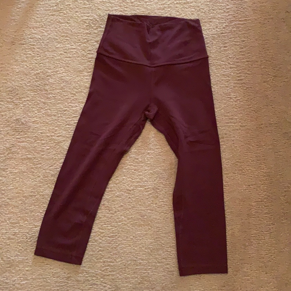 Lululemon crop maroon leggings